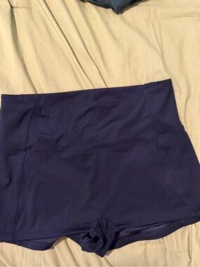 Fabletics High Waisted Black Swim Shorts Bottoms